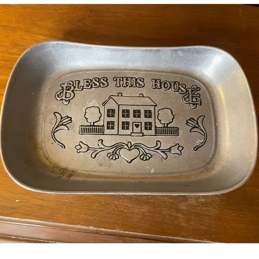 "Bless This House" bread serving tray